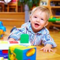 Toddler playing on the floor