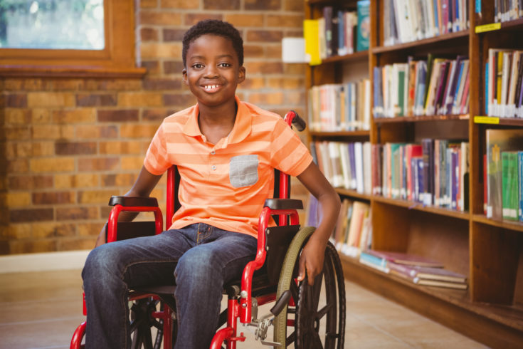 child in wheelchair