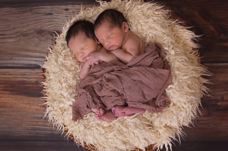 twin babies sleeping