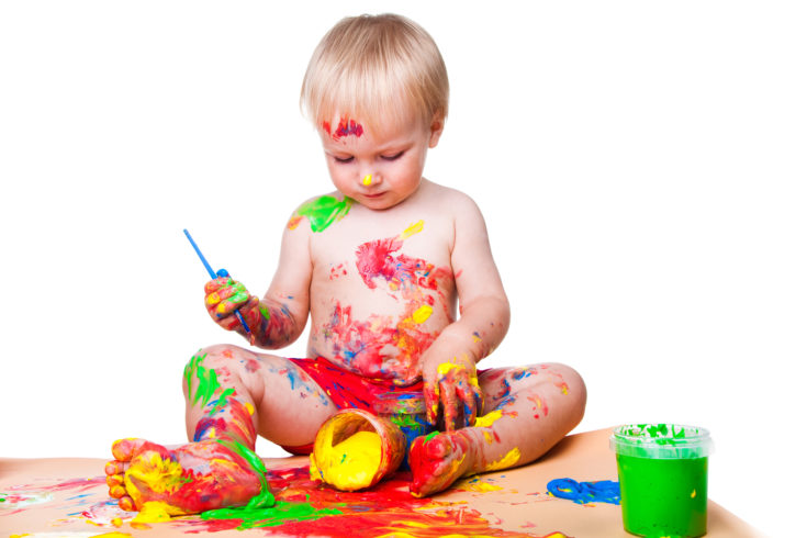 messy toddler